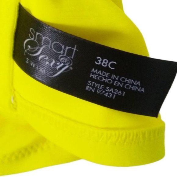 Smart & Sexy Bra Sized Bandeau Bikini Top 38C - Picture 4 of 8